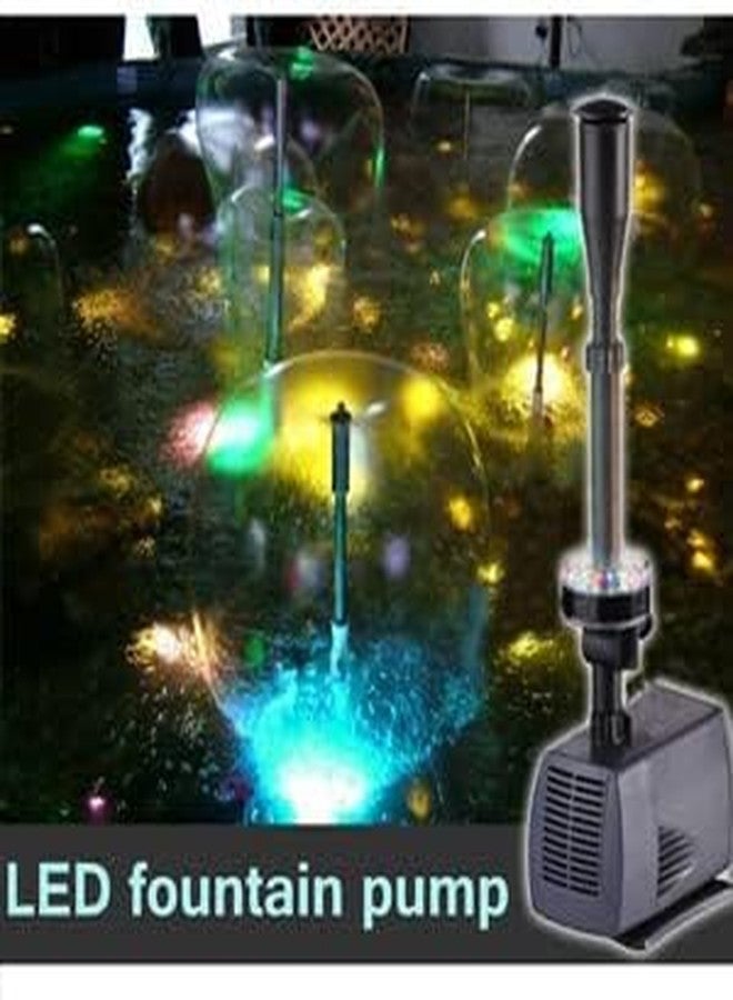 VAYINATO SOBO (LED-3800FP | 40W | 2000L/H | Lifts Upto 2M) Submersible Fountain Water Pump with LED Lights Suitable for Aquarium, Koi Pond, Hydroponics and Water Fountains - Image 2